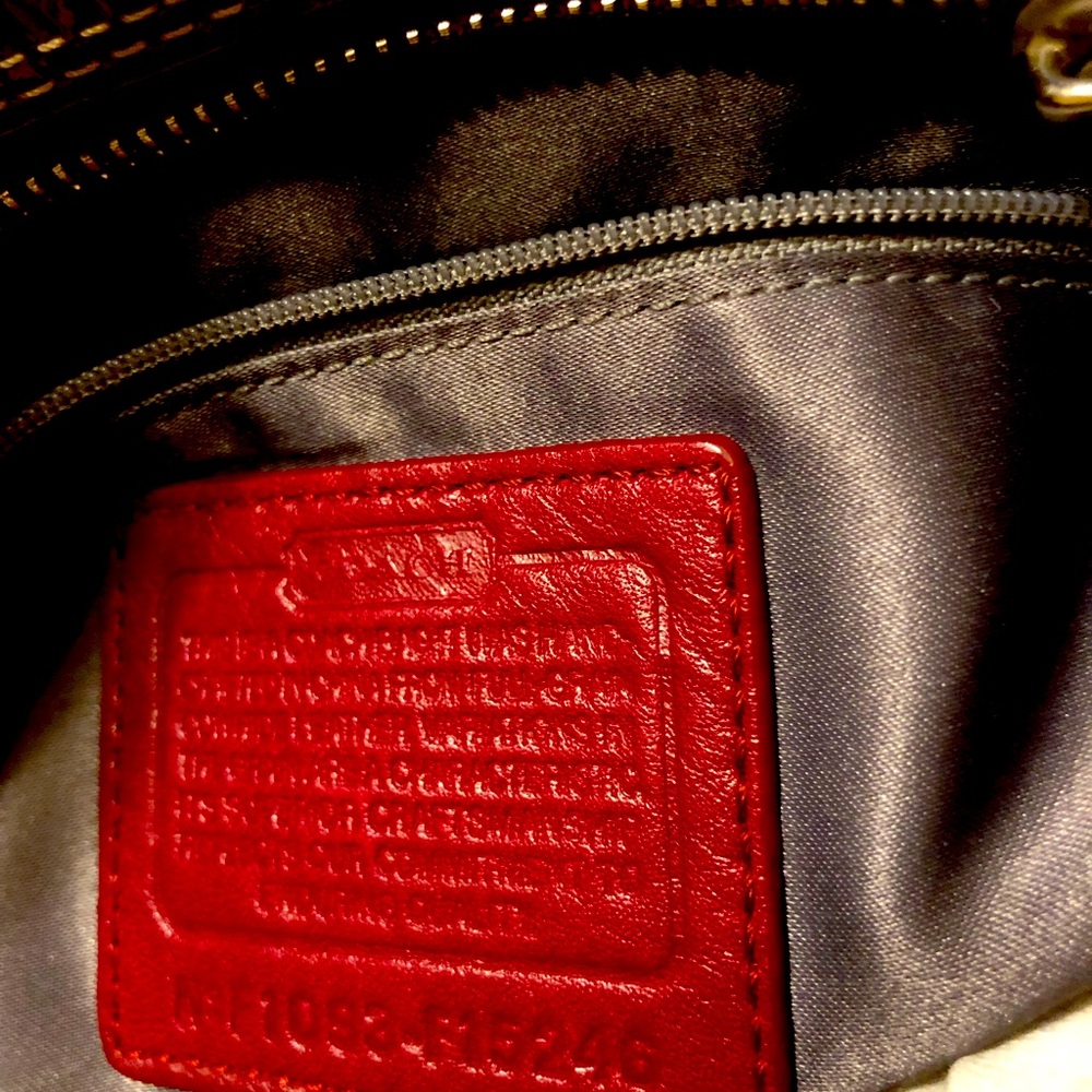 Beautiful Coach purse red patent leather with wallet